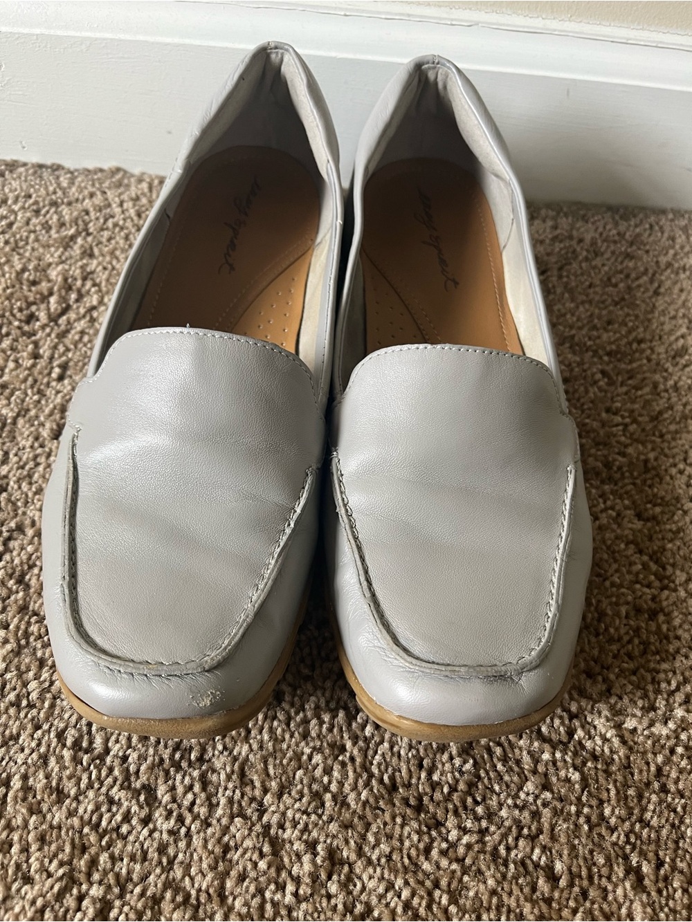 Women’s Light Gray Slip-On Loafers